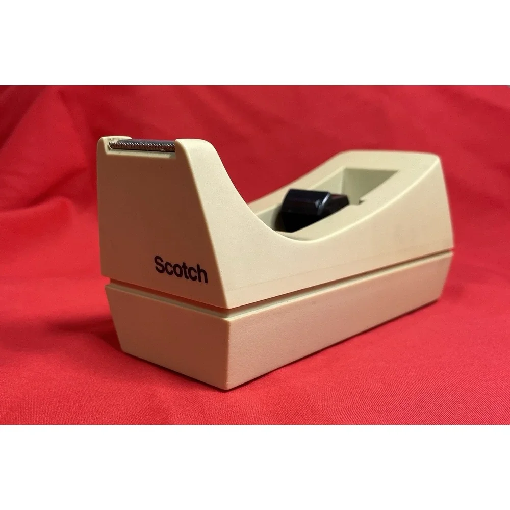 Scotch - Vintage Rare Tape Desk Dispenser M Sand Weighted Retro C38 3M